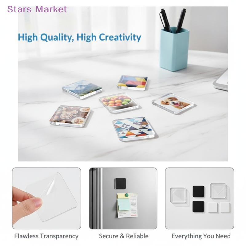 Art Crafting - 5Sets DIY Transparent Acrylic Magnet Set
