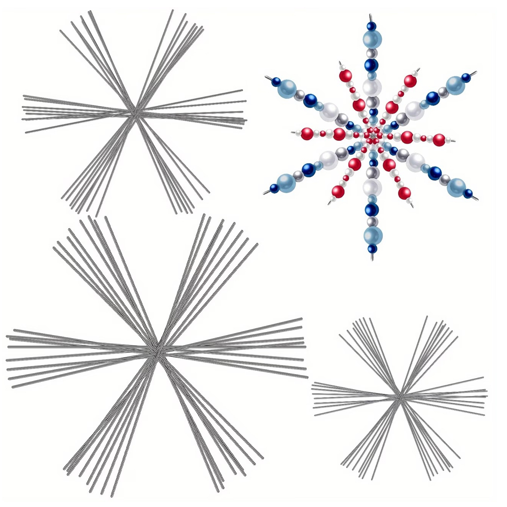 15PCS Christmas Snowflake Meta - Art Craft Wire ulasan dan harga