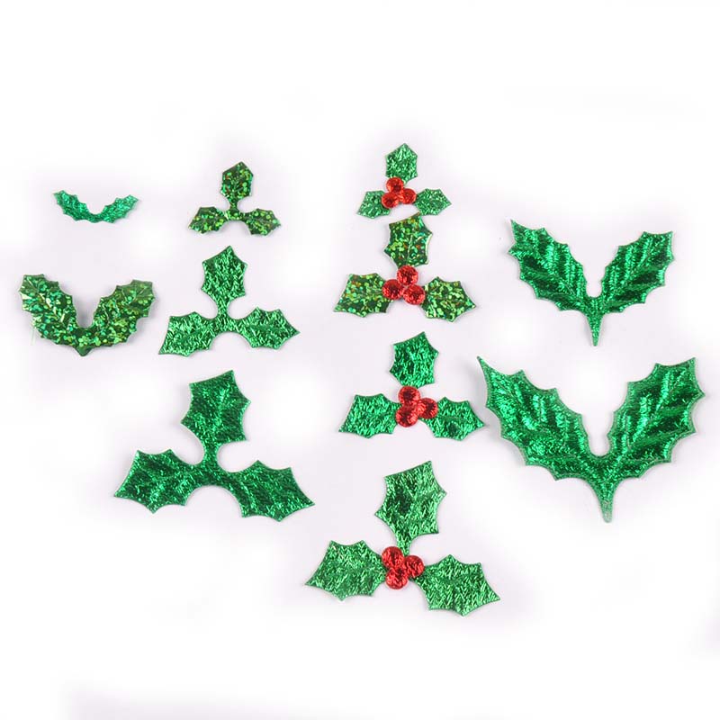 100Pcs 25-60mm Christmas Tree  - Art Craft Leaves ulasan dan harga