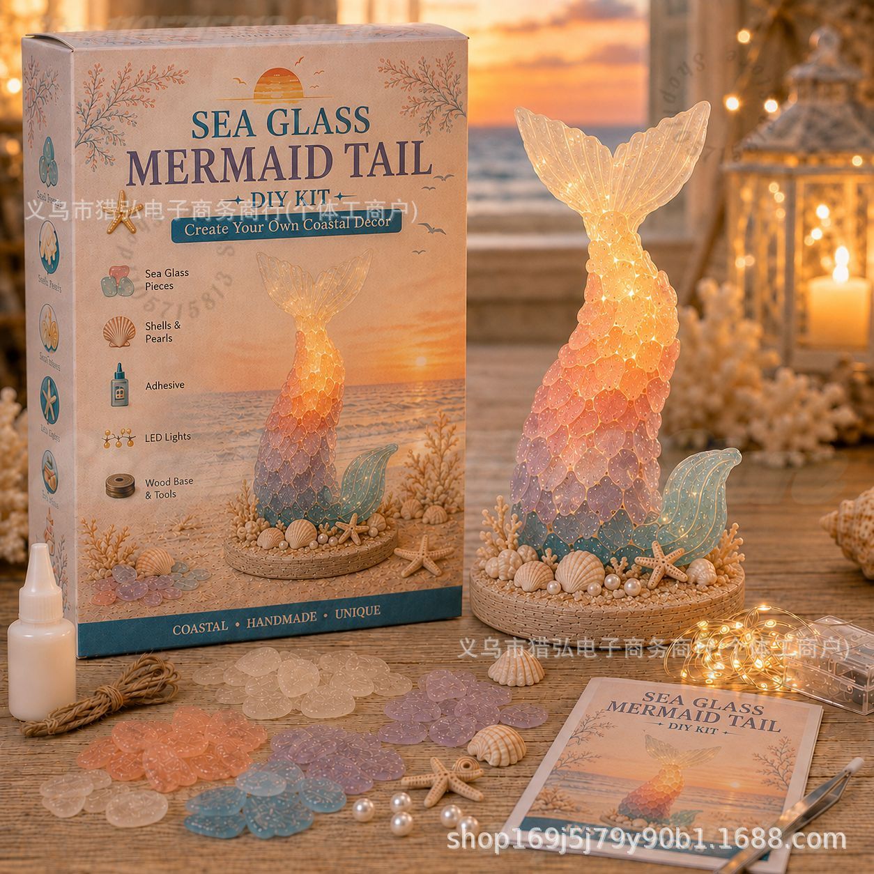 DIY Sea Glass Mermaid Tail Lig - Art Crafting ulasan dan harga