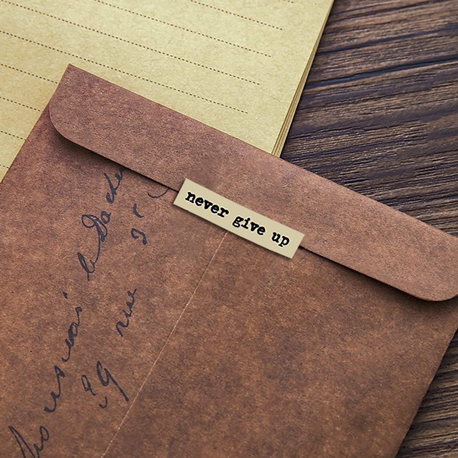 8pcs Brown Notes Quote Sticker - Art Craft Journals ulasan dan harga