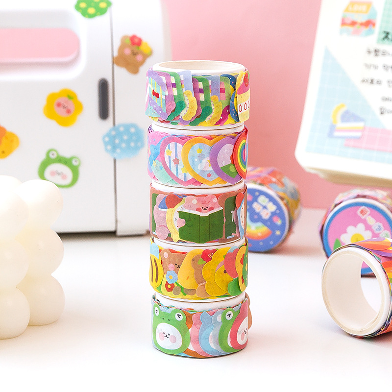 1 Roll Super Cute Die‑Cut Coll - Washi Tape Rolls ulasan dan harga