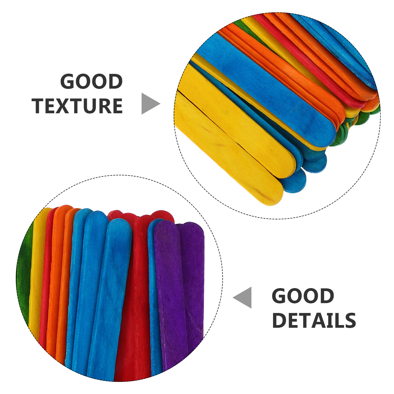 500Pcs Wood Craft Sticks Color - Art Craft Stick ulasan dan harga