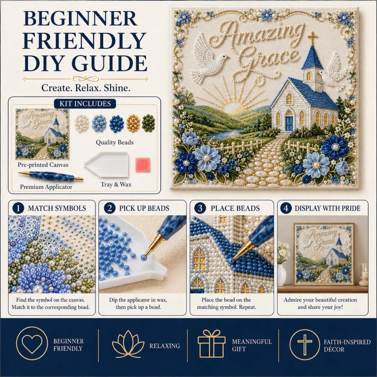 Sacred Hymn Pearl Art Kit Coll - Art Craft Website ulasan dan harga