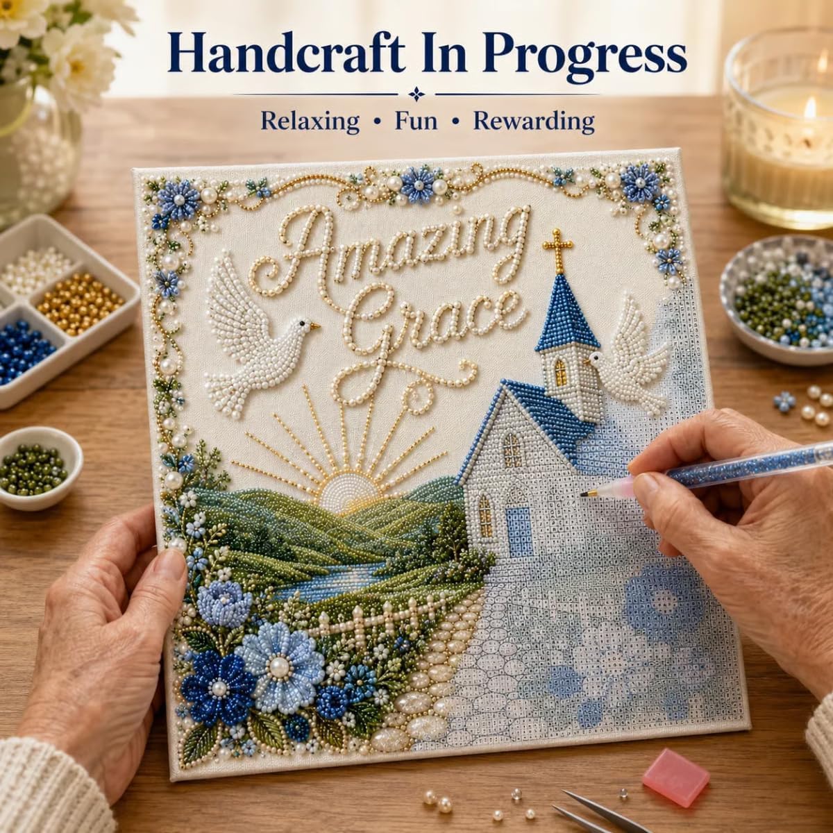 Sacred Hymn Pearl Art Kit Coll - Art Craft Website ulasan dan harga