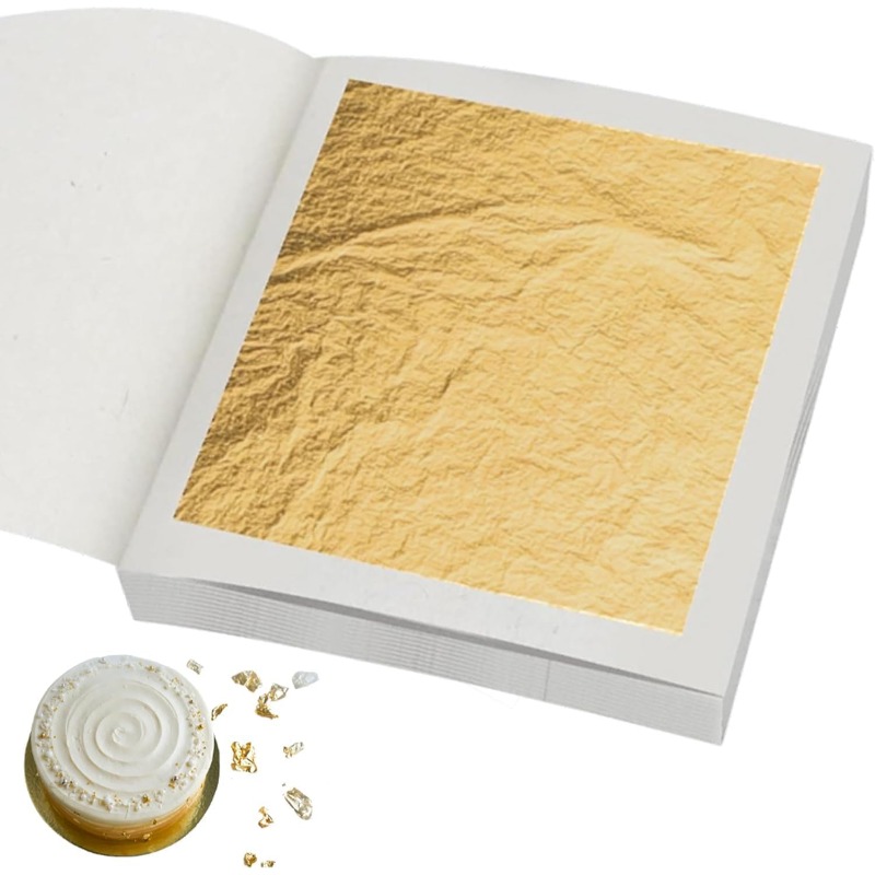 Real 24K Gold Leaf Sheets in 3 - Art Craft Leaves ulasan dan harga