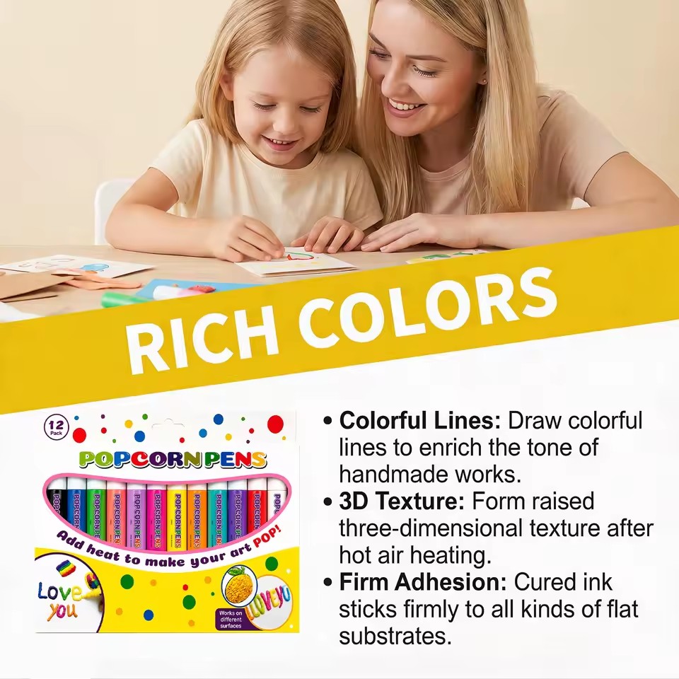 Puffy Popcorn Pen Set, Smooth  - Art Craft Journals ulasan dan harga