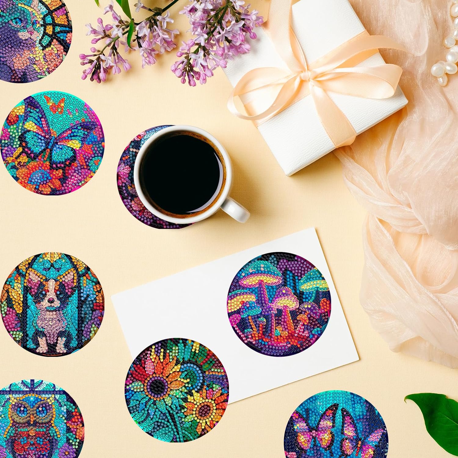 SDOYUNO 8pcs Diamond Art Coast - Art Craft Cup ulasan dan harga