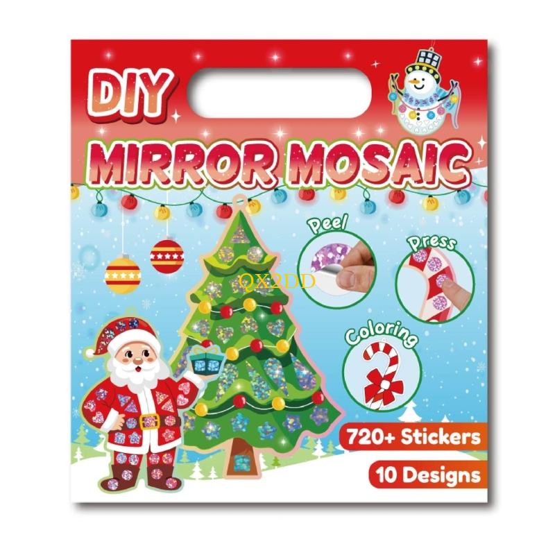 QX2D Christmas Foil Sticker Fo - Art Craft Mirror ulasan dan harga