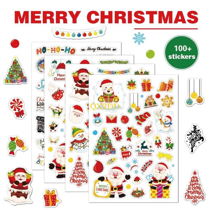 QX2D Christmas Foil Sticker Fo - Art Craft Mirror ulasan dan harga
