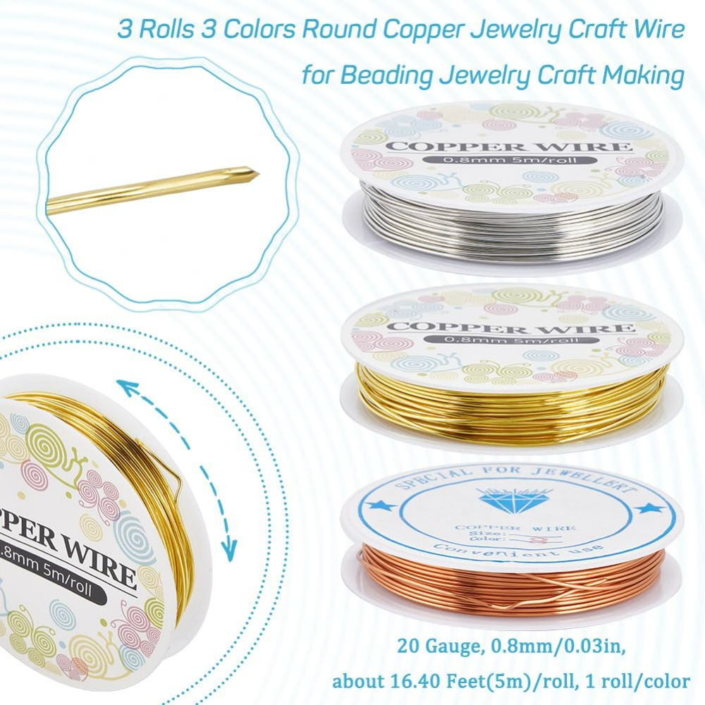 12.8M Copper Jewelry Wire 0.8m - Art Craft Wire ulasan dan harga