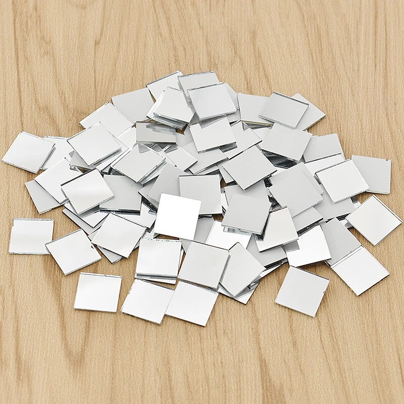 10*10MM 100Pcs Self-Adhesive G - Art Craft Mirror ulasan dan harga