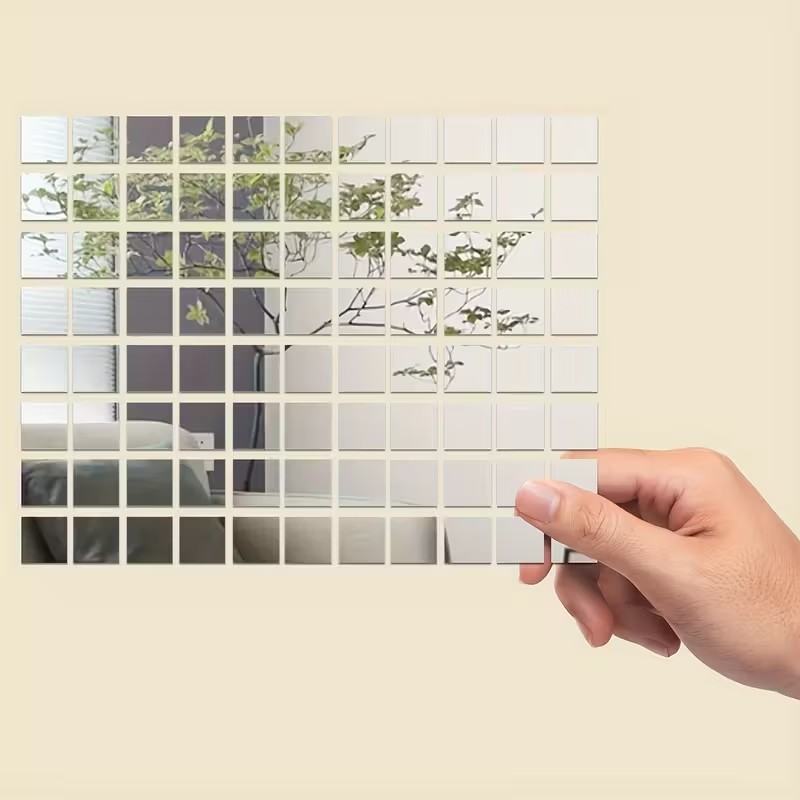 10*10MM 100Pcs Self-Adhesive G - Art Craft Mirror ulasan dan harga