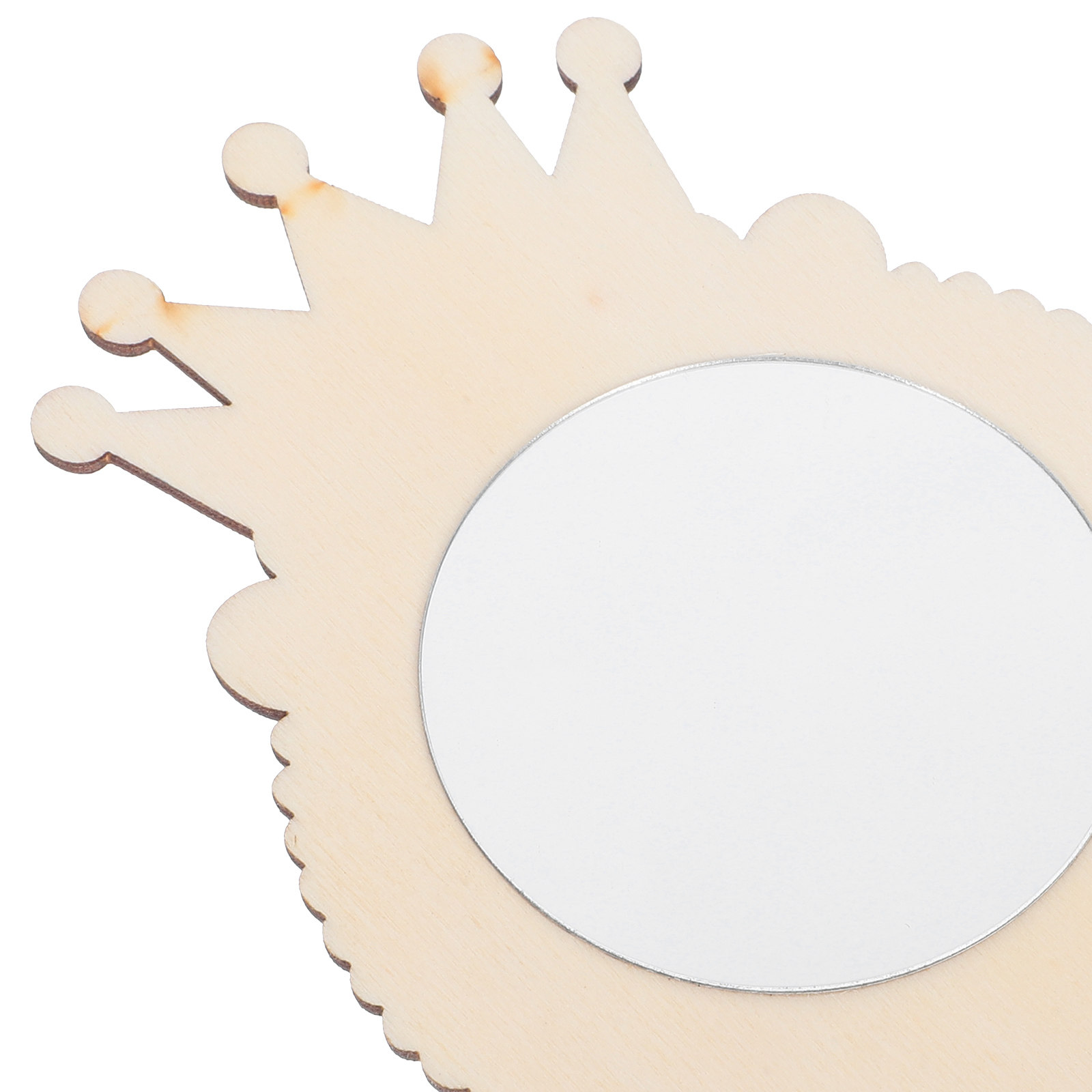 12Pcs Blank Wooden Mirror Craf - Art Craft Mirror ulasan dan harga