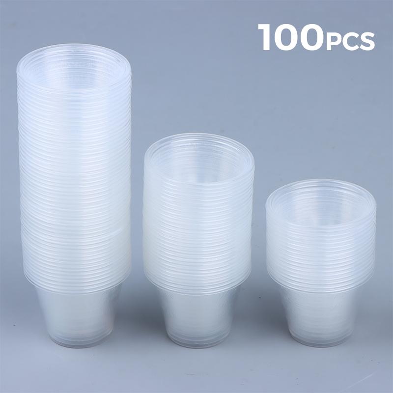 100pcs 30ml Graduated Plastic  - Art Craft Cup ulasan dan harga