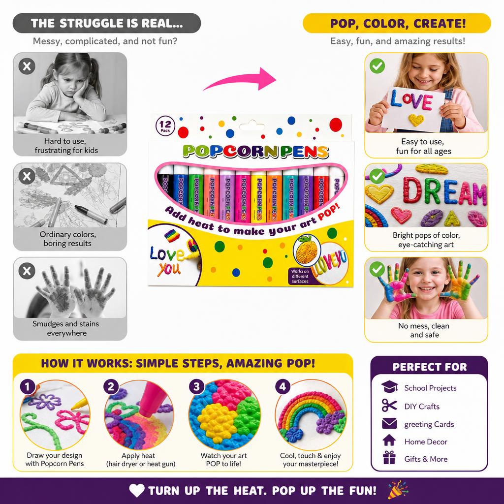 12 Color 3D Magic Heat Activat - Art Craft Journals ulasan dan harga
