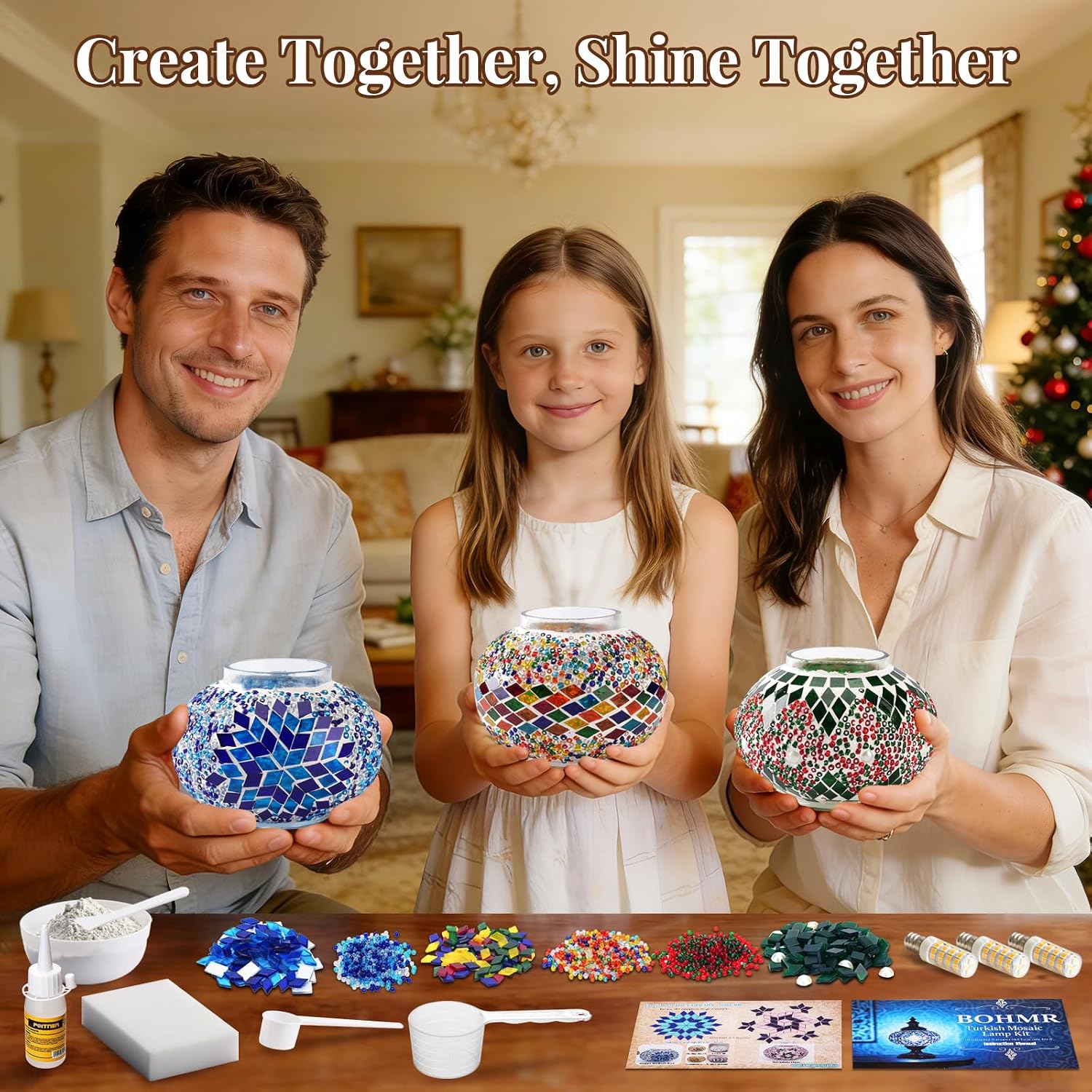 DIY 3 Globe Turkish Mosaic Lam - Art Crafting ulasan dan harga