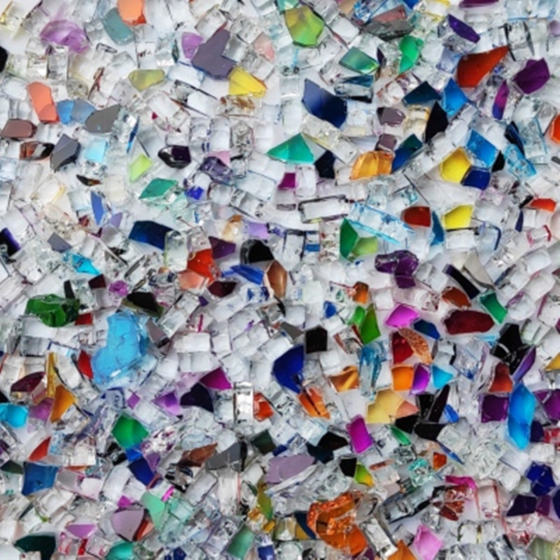 100g Mixed Color Crystal Glass - Art Craft Mirror ulasan dan harga