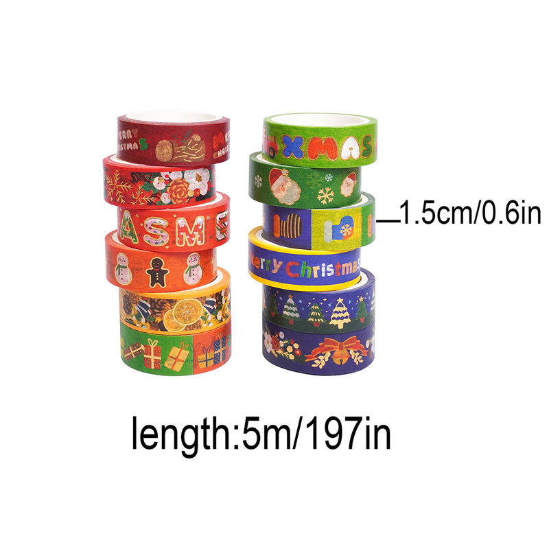 12 Rolls Of Vintage Christmas  - Washi Tape Rolls ulasan dan harga