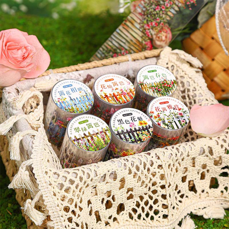 1 Roll Fence Courtyard PET Was - Washi Tape Rolls ulasan dan harga