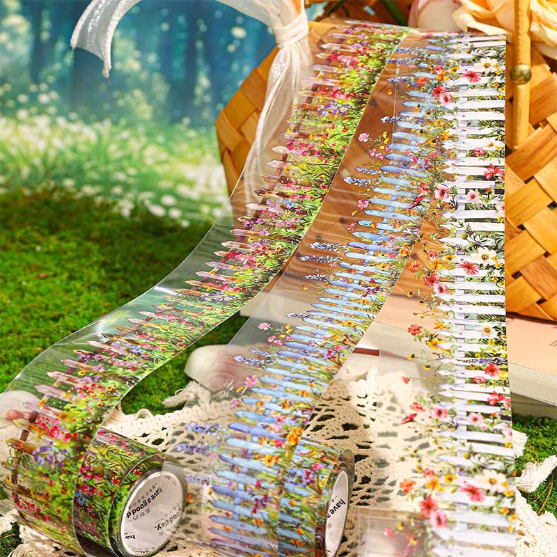 1 Roll Fence Courtyard PET Was - Washi Tape Rolls ulasan dan harga