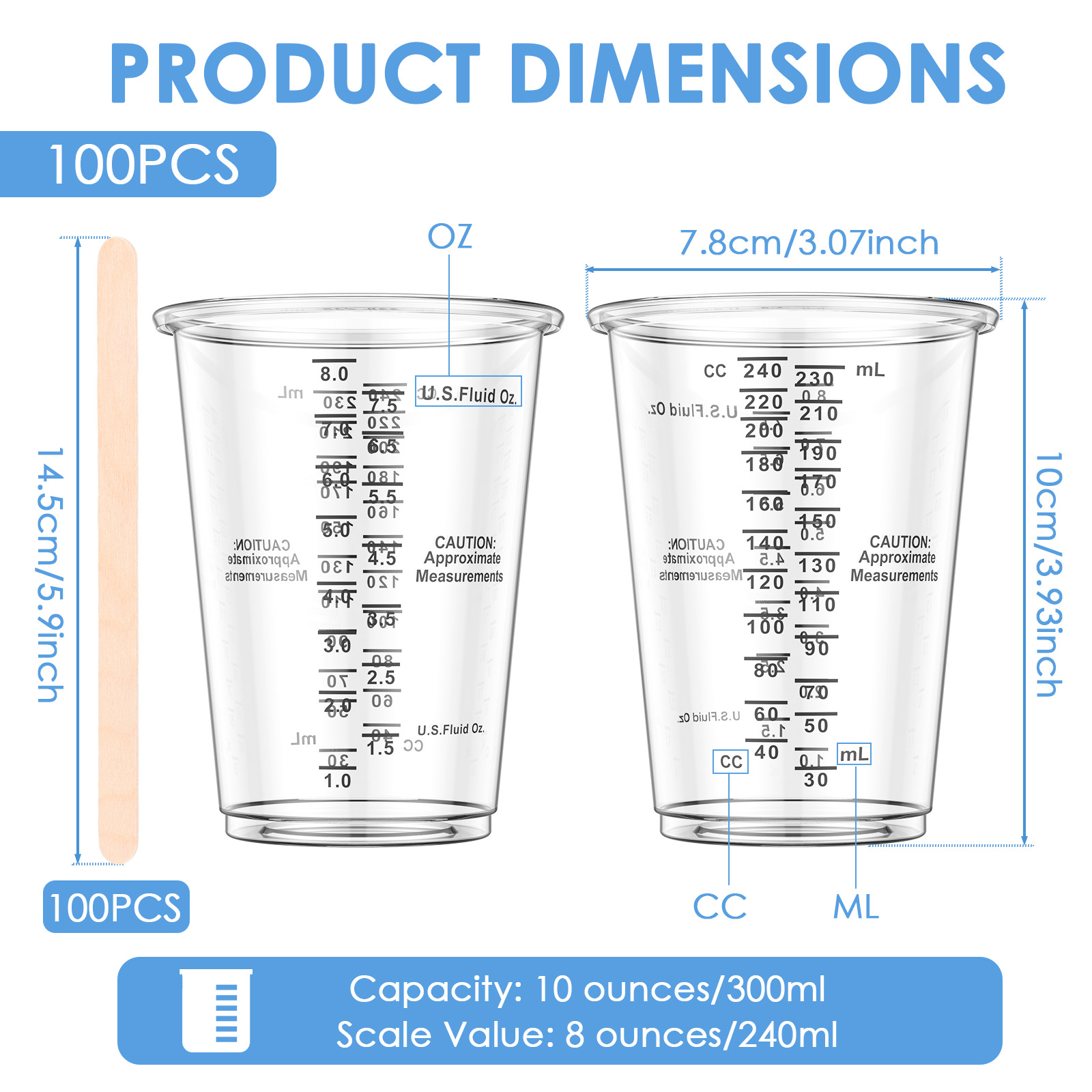 100Pcs Epoxy Mixing Cup with W - Art Craft Stick ulasan dan harga