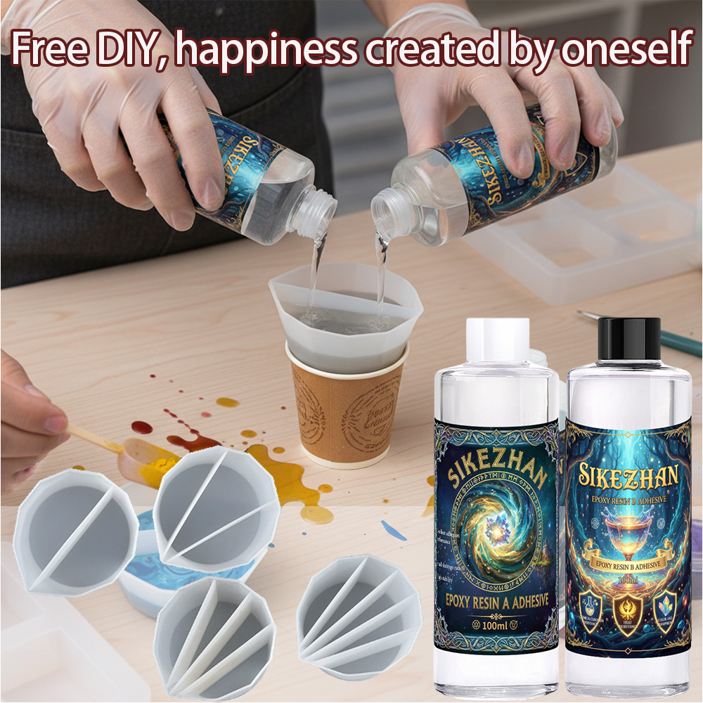 Epoxy Resin Kit with 4 Silicon - Art Craft Cup ulasan dan harga
