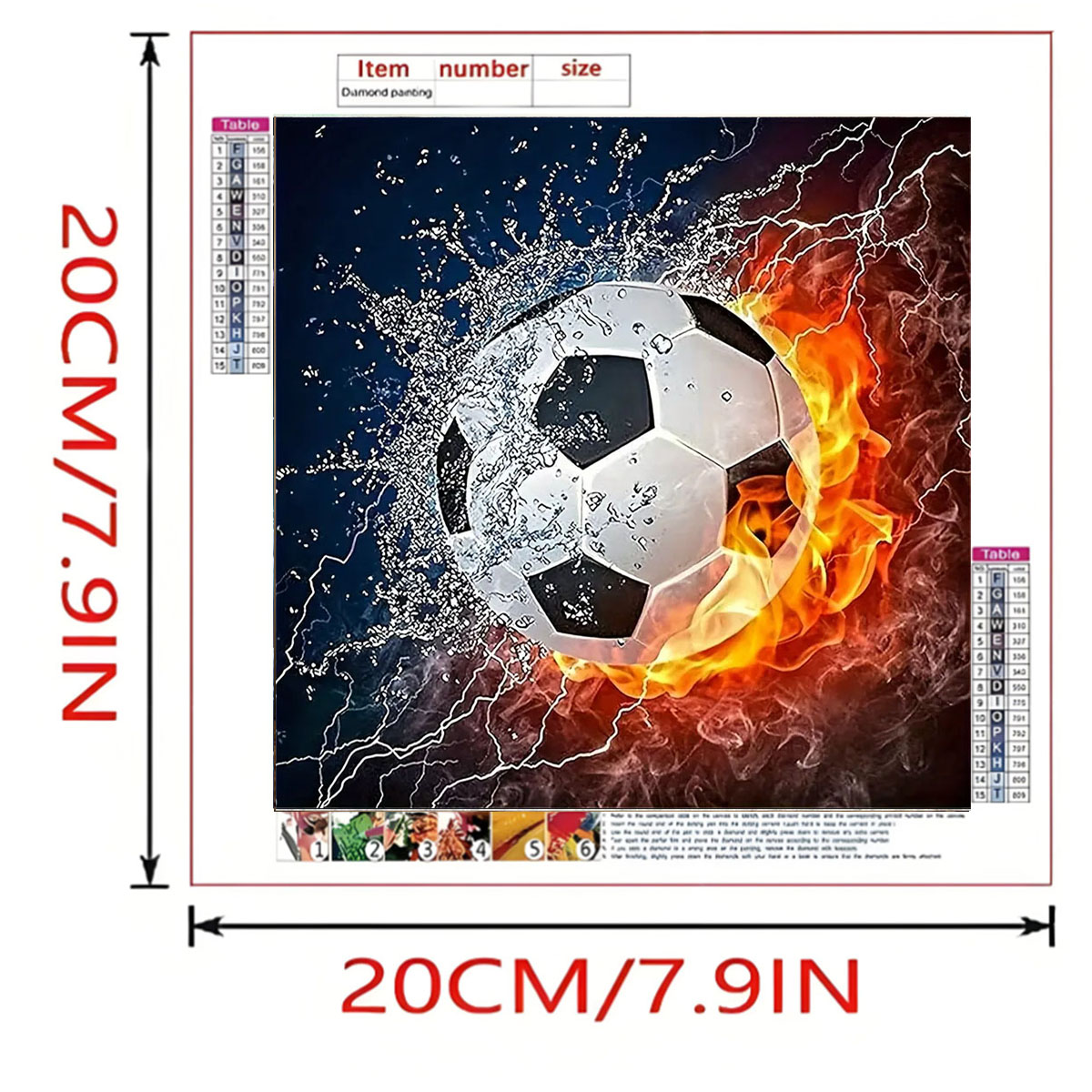 A Set of Football Diamond Pain - Art Craft Website ulasan dan harga