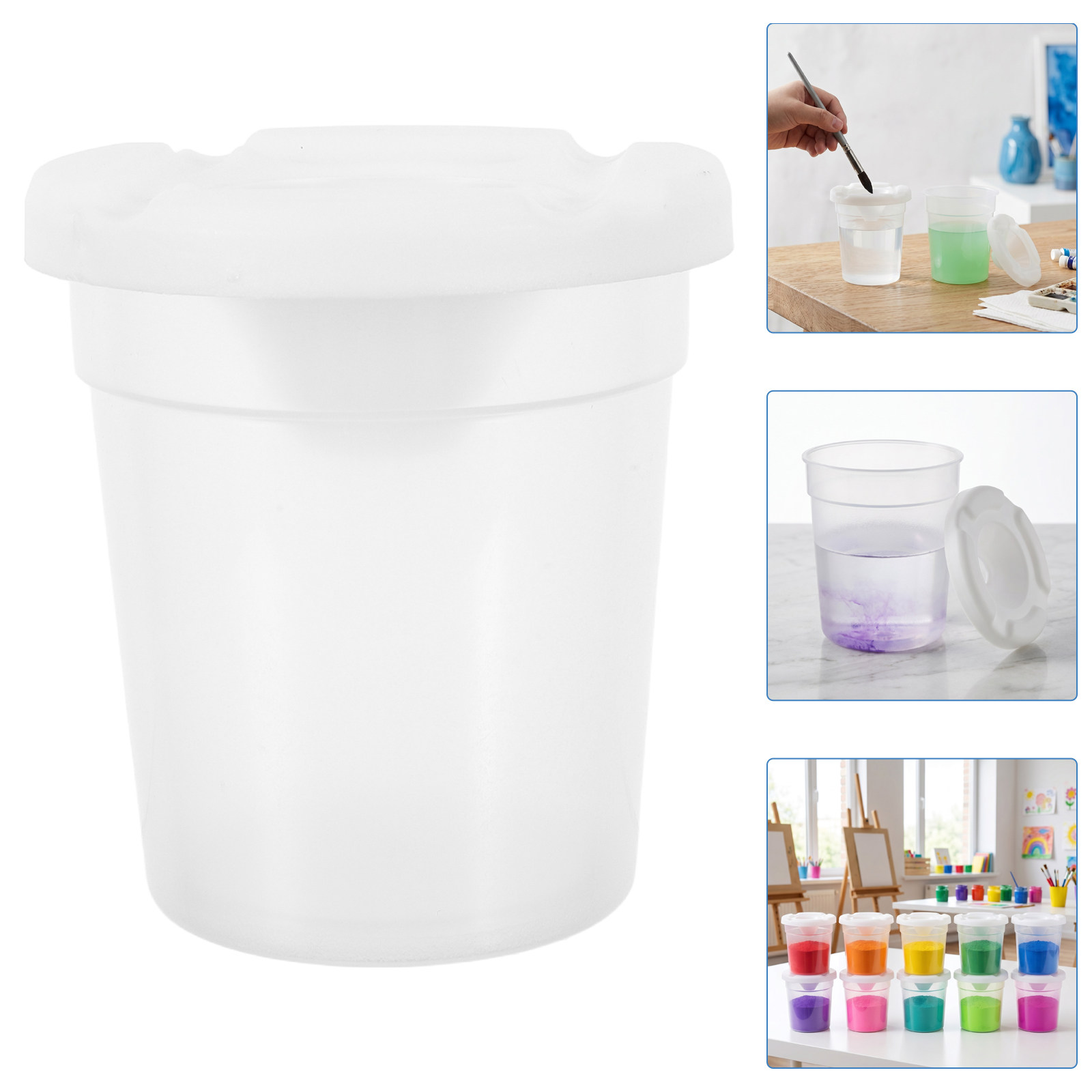 10Pcs Reusable Spill Proof Pai - Art Craft Cup ulasan dan harga