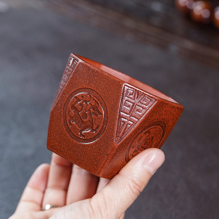 Yixing Zisha Handmade Peach Po - Art Craft Cup ulasan dan harga