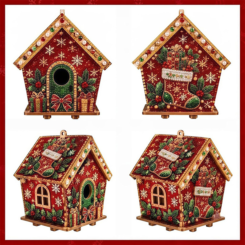 3D Diamond Wooden House Pearl  - Art Craft Website ulasan dan harga