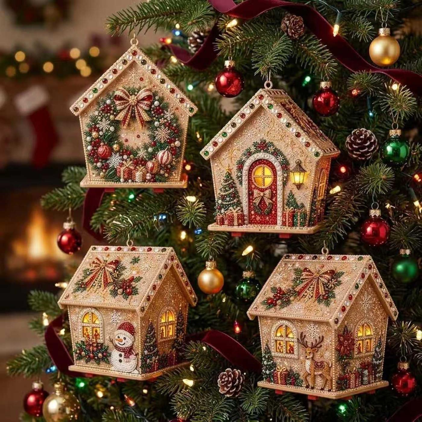 3D Diamond Wooden House Pearl  - Art Craft Website ulasan dan harga