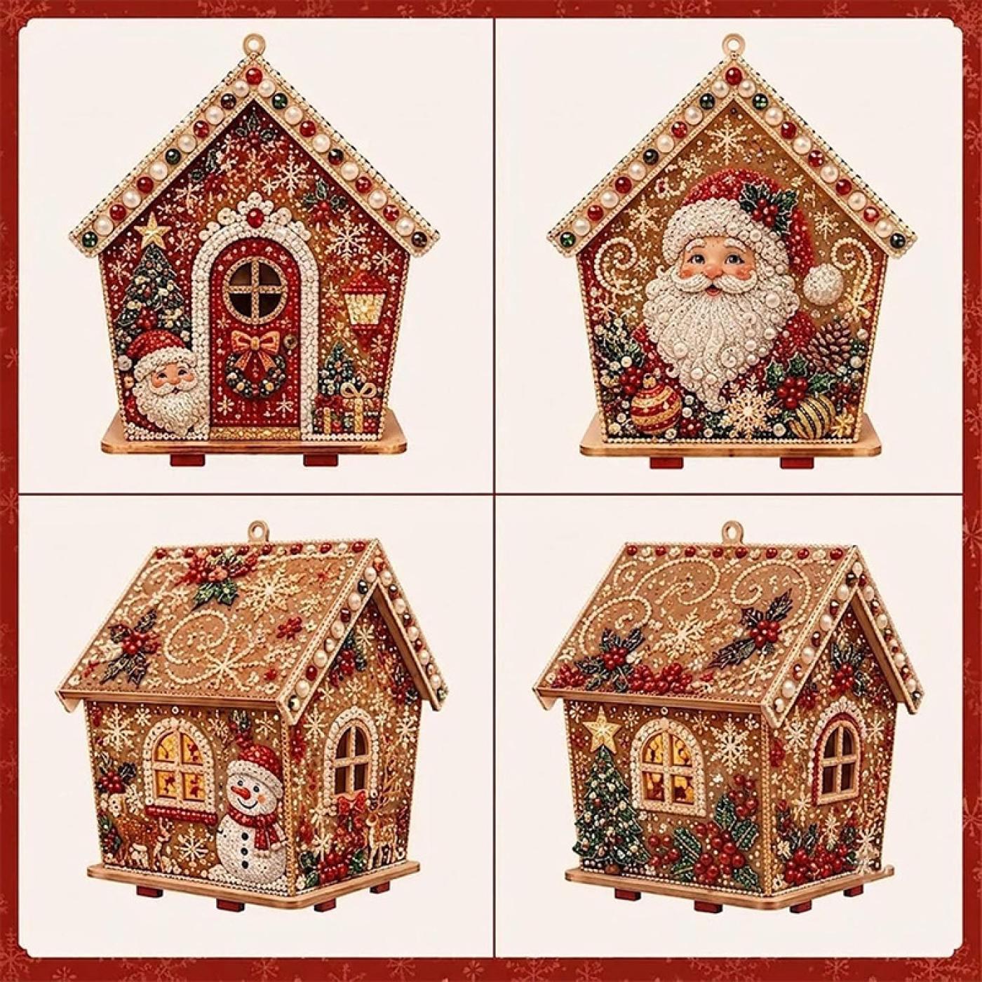 3D Diamond Wooden House Pearl  - Art Craft Website ulasan dan harga