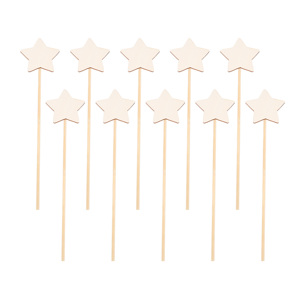 10pcs DIY Wooden Star Wands Pr - Art Craft Stick ulasan dan harga