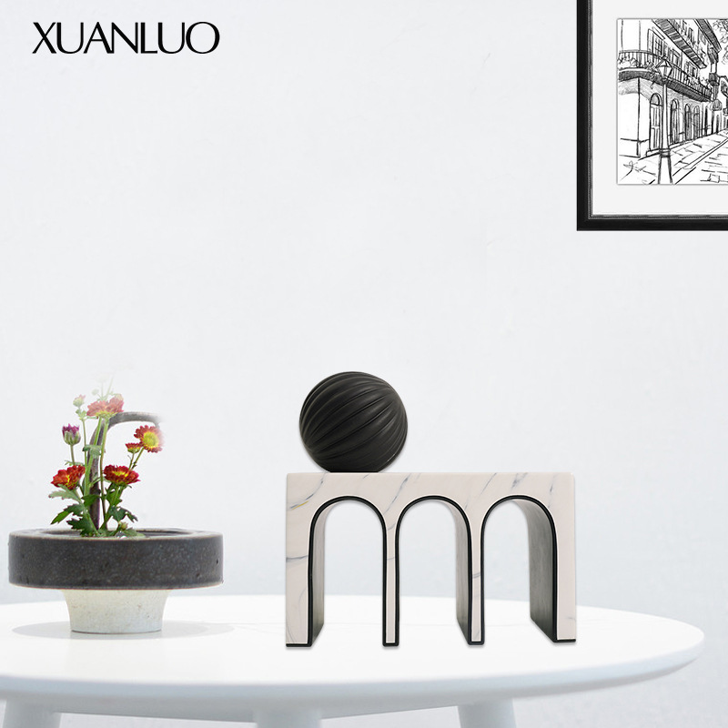 Geometric Arch Art Resin Ornam - Art Craft Hotel ulasan dan harga